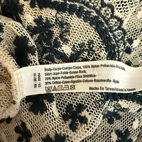 Intimately Free People Sheer Lace Midi Dress Women's Small Cream Boho Festival - Picture 13 of 14